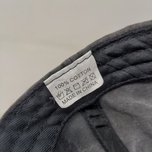 Unbranded Men's Slideback Hat Gray Adjustable Blank 100% Cotton - Picture 7 of 7